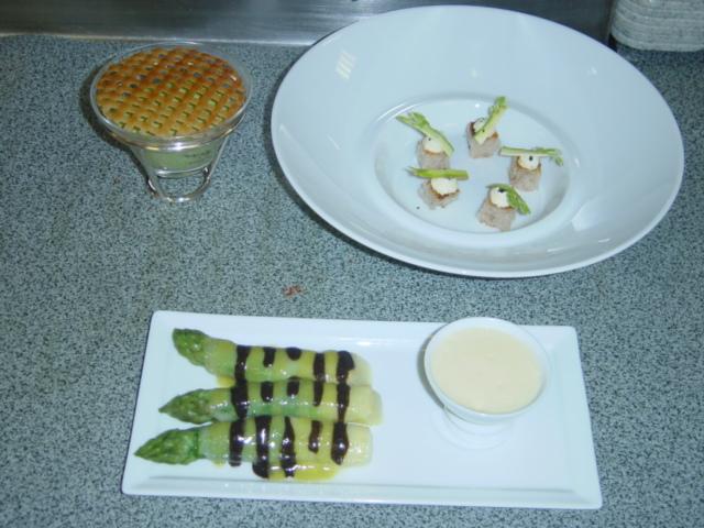 Texture asparagi di asparagi ristorante Les Ambassadeurs